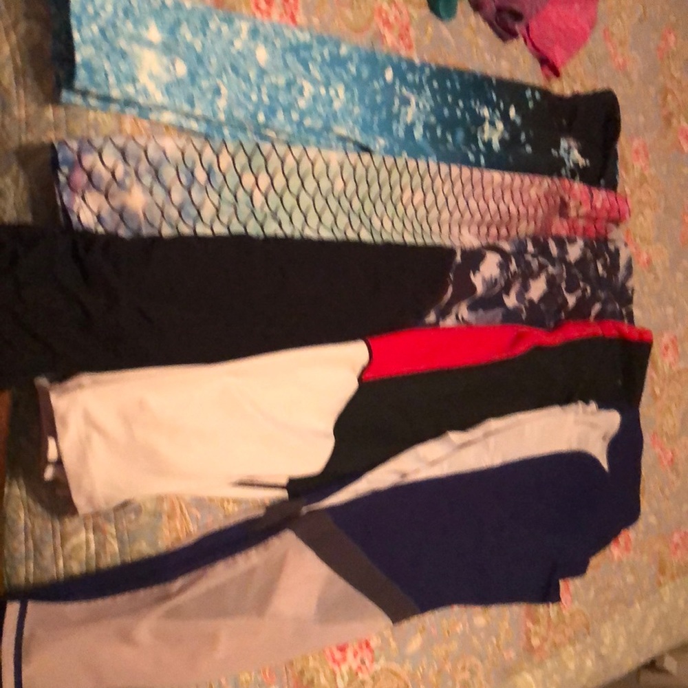 5 pairs exercise leggings 5 tops
